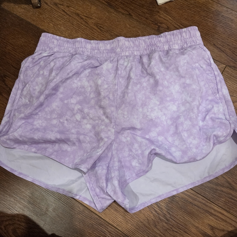 Athletic Works Lavender Tie-Dye Athletic Shorts